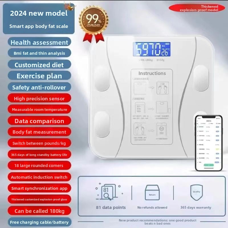 Bluetooth Body Fat Scale with Body Composition Analysis