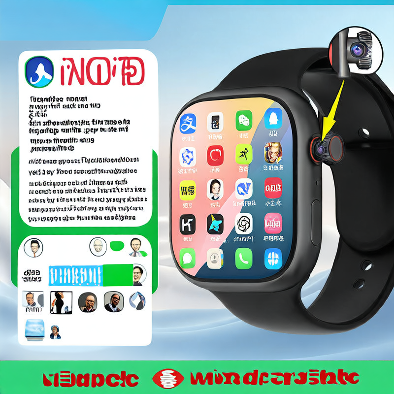 Smart Watch with Rotating Camera and Health Monitoring  (Cross-border version)