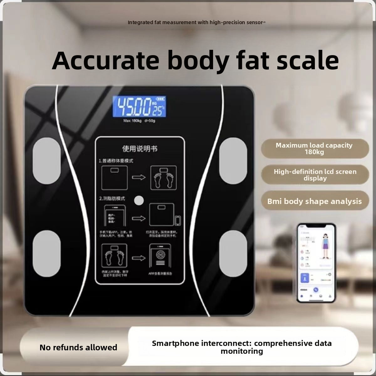 Bluetooth Body Fat Scale with Body Composition Analysis