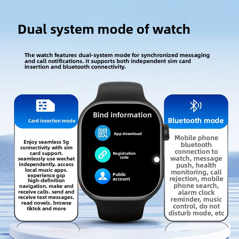 Smart Watch with Rotating Camera and Health Monitoring  (Cross-border version)